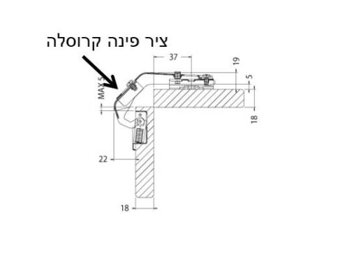 ⁦ציר לארון פינתי קרוסלה⁩ – תמונה ⁦3⁩