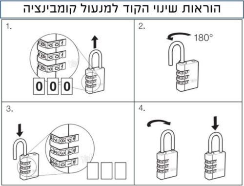 שינוי קוד במנעול קומבינציה