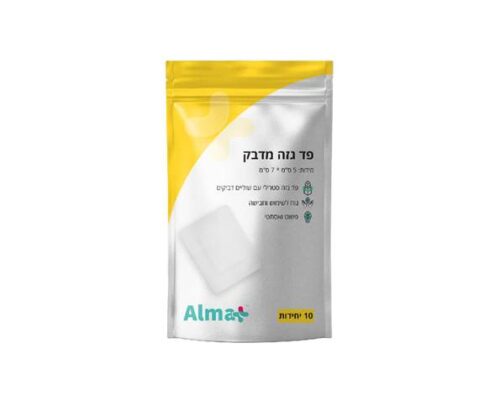 פד גזה עם שוליים דביקים